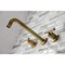 Kingston Brass Roman Tub Faucet, Antique Brass, Wall Mount KS8023CML - alternate 3